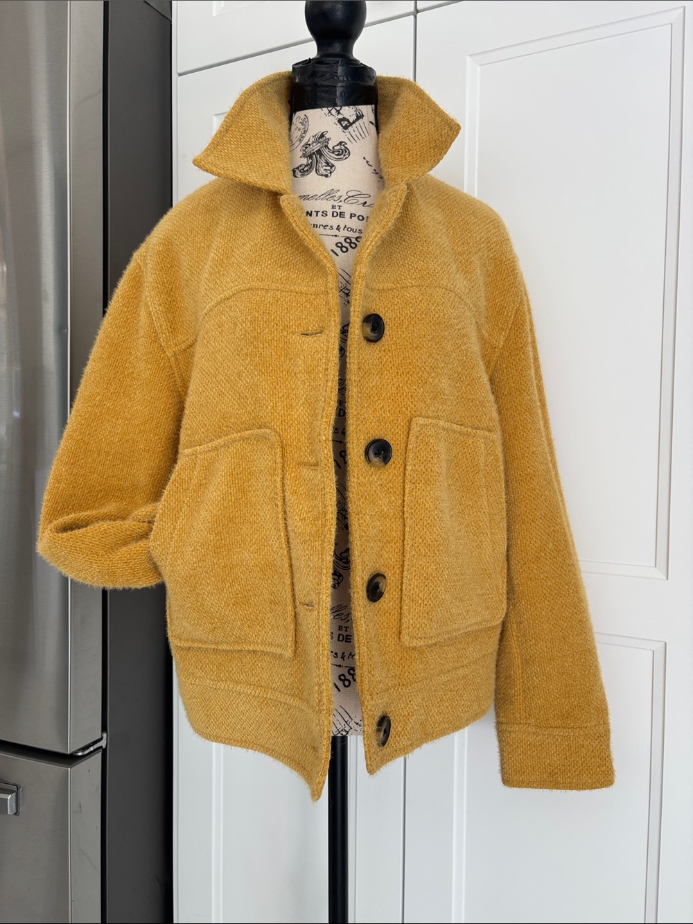 Women’s Tribal Mustard Yellow Button-Up Jacket